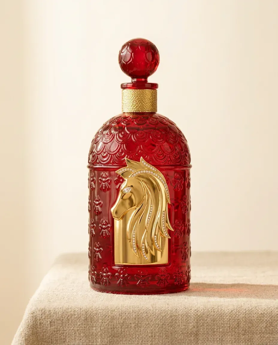 Guerlain Rouge Bonheur: originaalpudel (pildi lõi tehisintellekt)